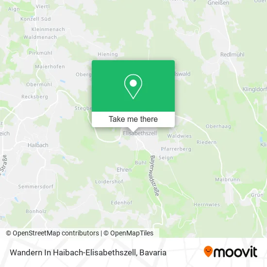 Карта Wandern In Haibach-Elisabethszell
