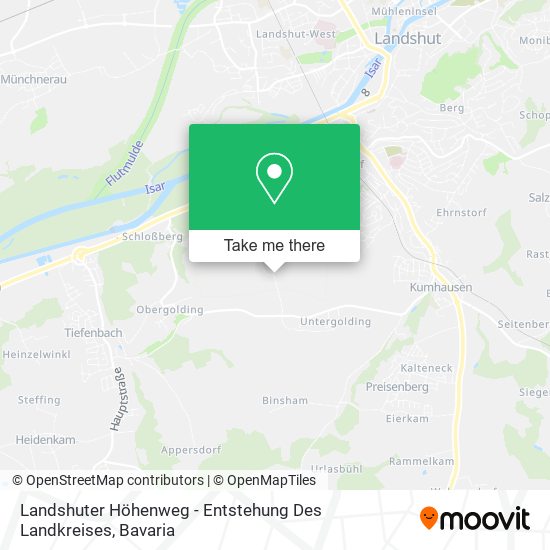 Landshuter Höhenweg - Entstehung Des Landkreises map