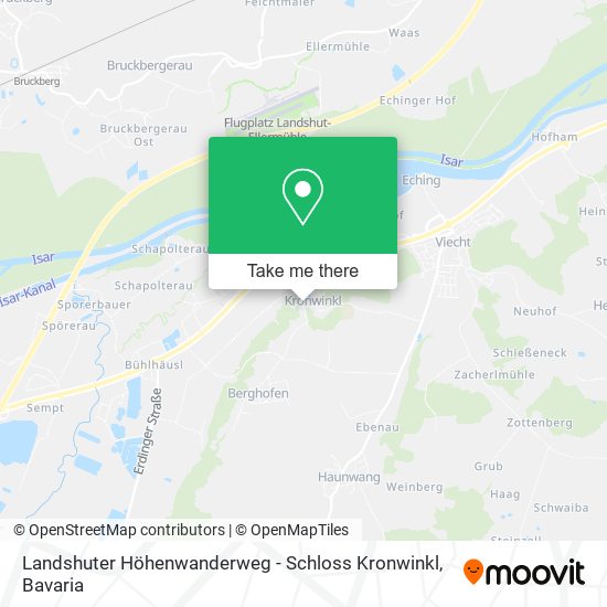 Карта Landshuter Höhenwanderweg - Schloss Kronwinkl