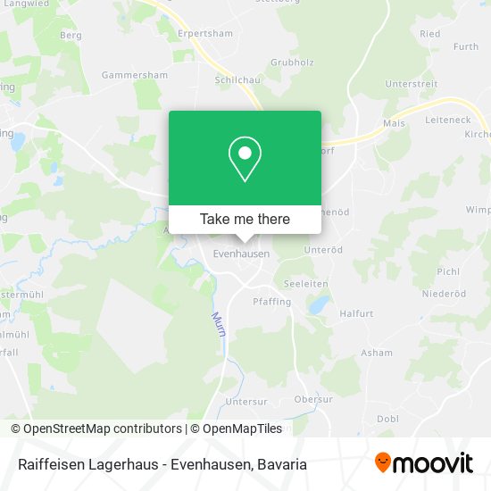 Raiffeisen Lagerhaus - Evenhausen map