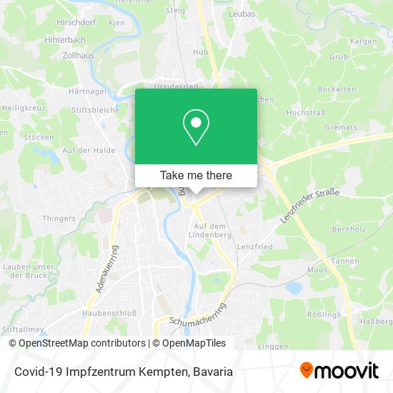 Covid-19 Impfzentrum Kempten map