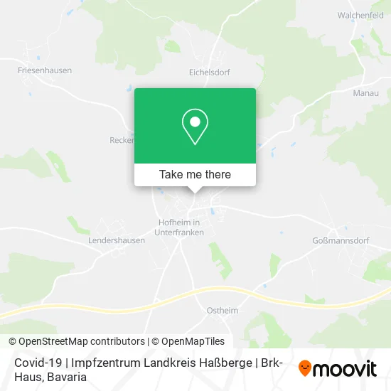 Карта Covid-19 | Impfzentrum Landkreis Haßberge | Brk-Haus