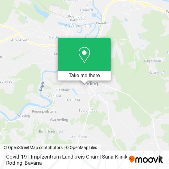 Covid-19 | Impfzentrum Landkreis Cham| Sana-Klinik Roding map