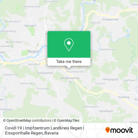 Карта Covid-19 | Impfzentrum Landkreis Regen | Eissporthalle Regen