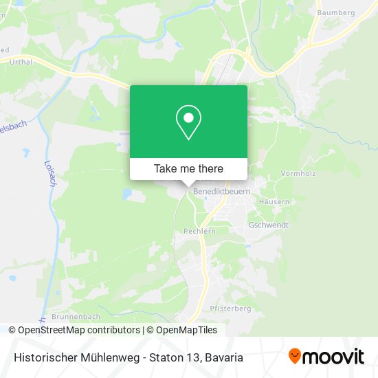 Historischer Mühlenweg - Staton 13 map