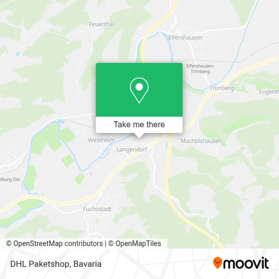 DHL Paketshop map