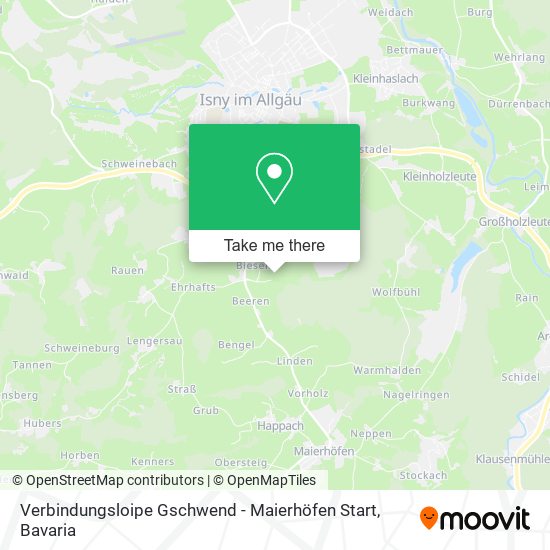 Verbindungsloipe Gschwend - Maierhöfen Start map
