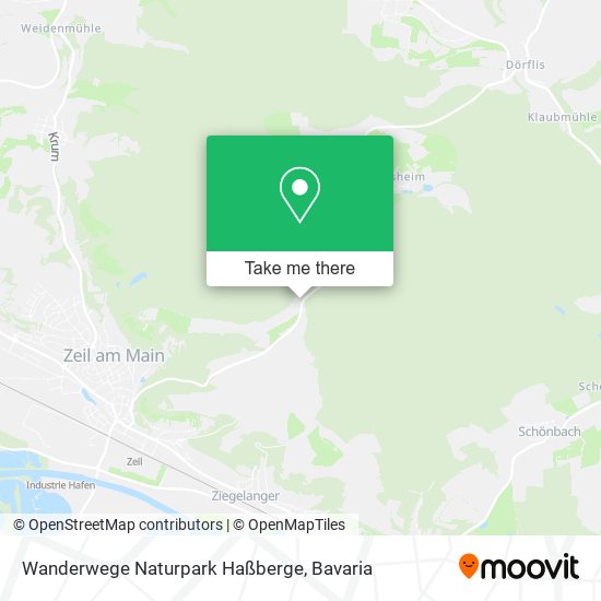 Wanderwege Naturpark Haßberge map
