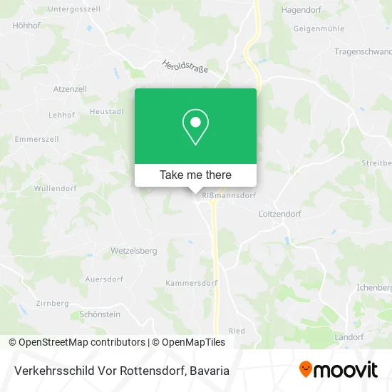 Карта Verkehrsschild Vor Rottensdorf