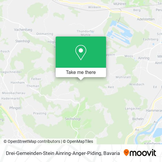 Drei-Gemeinden-Stein Ainring-Anger-Piding map