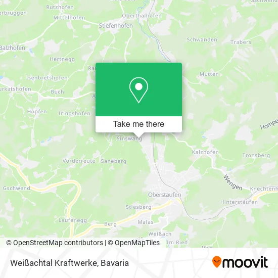 Карта Weißachtal Kraftwerke