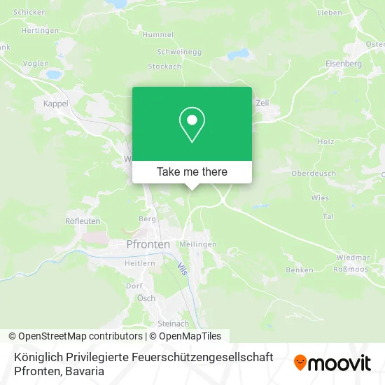 Карта Königlich Privilegierte Feuerschützengesellschaft Pfronten