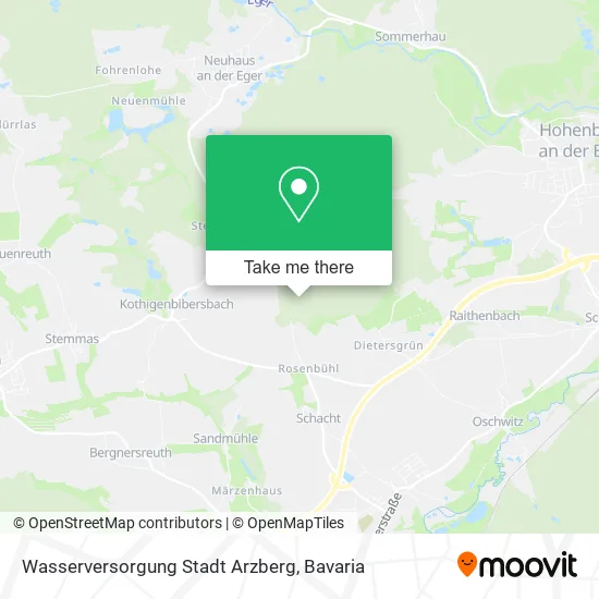 Карта Wasserversorgung Stadt Arzberg