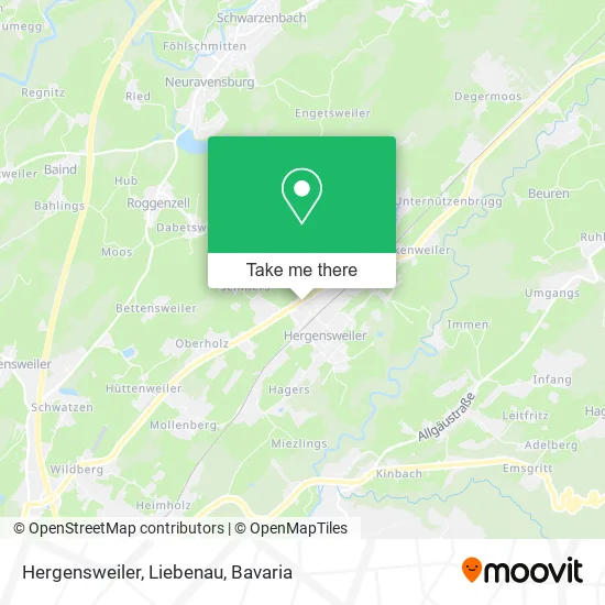 Карта Hergensweiler, Liebenau