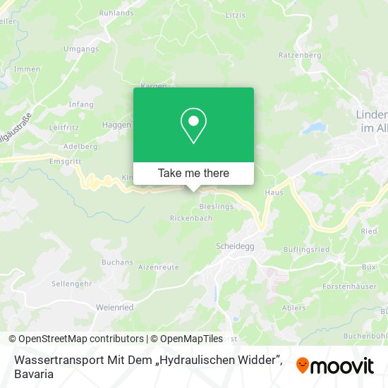 Карта Wassertransport Mit Dem „Hydraulischen Widder”