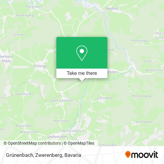 Grünenbach, Zwerenberg map