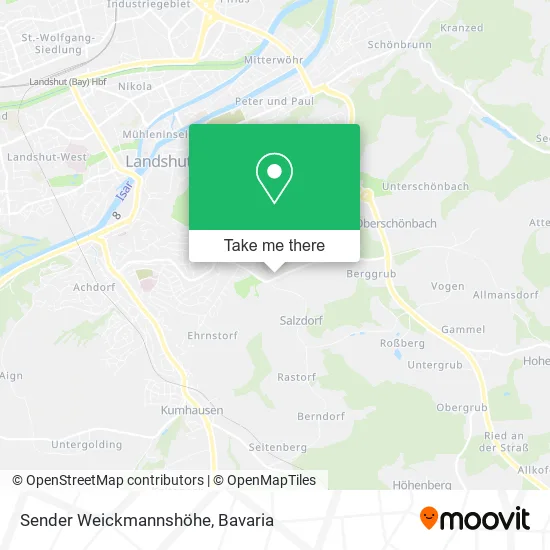 Карта Sender Weickmannshöhe