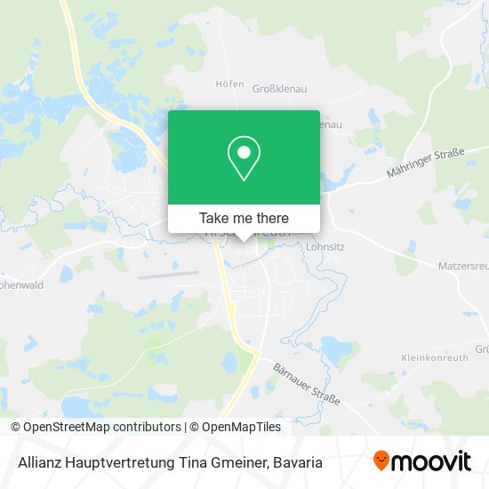 Allianz Hauptvertretung Tina Gmeiner map