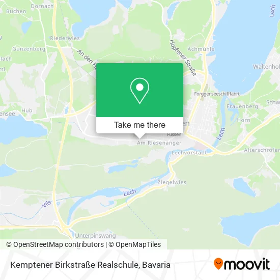 Карта Kemptener Birkstraße Realschule