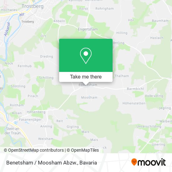 Benetsham / Moosham Abzw. map