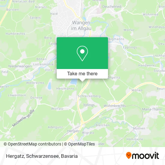Карта Hergatz, Schwarzensee
