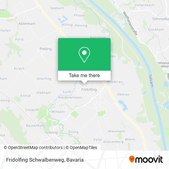Fridolfing Schwalbenweg map