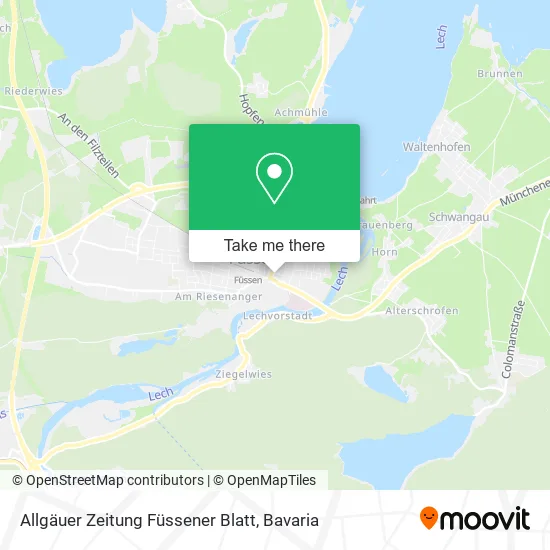 Allgäuer Zeitung Füssener Blatt map