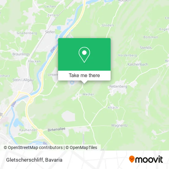 Карта Gletscherschliff