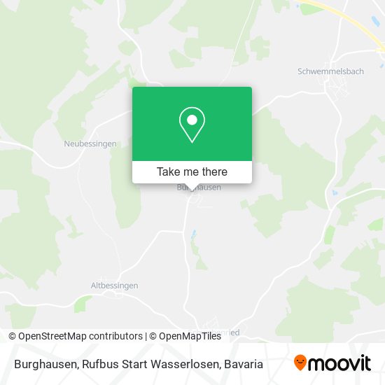 Burghausen, Rufbus Start Wasserlosen map