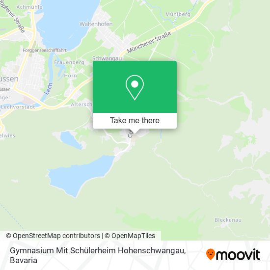 Gymnasium Mit Schülerheim Hohenschwangau map