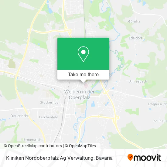 Карта Kliniken Nordoberpfalz Ag Verwaltung