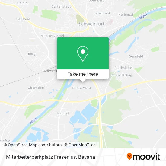 Карта Mitarbeiterparkplatz Fresenius