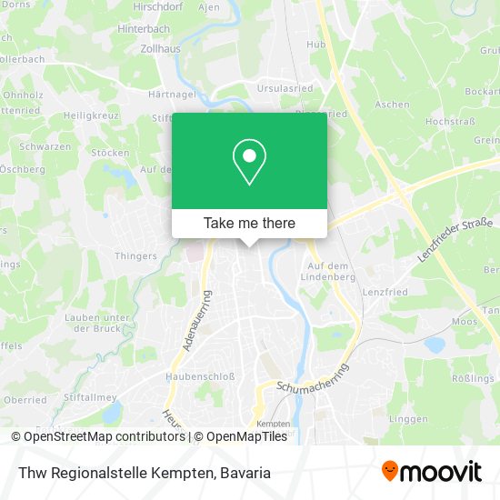 Thw Regionalstelle Kempten map