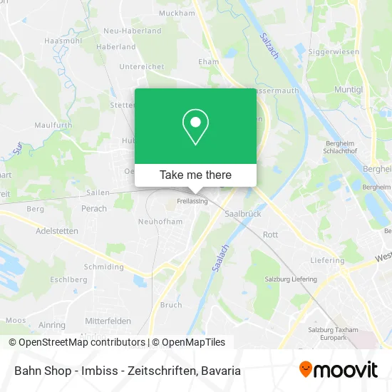 Карта Bahn Shop - Imbiss - Zeitschriften
