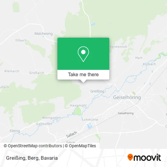 Карта Greißing, Berg