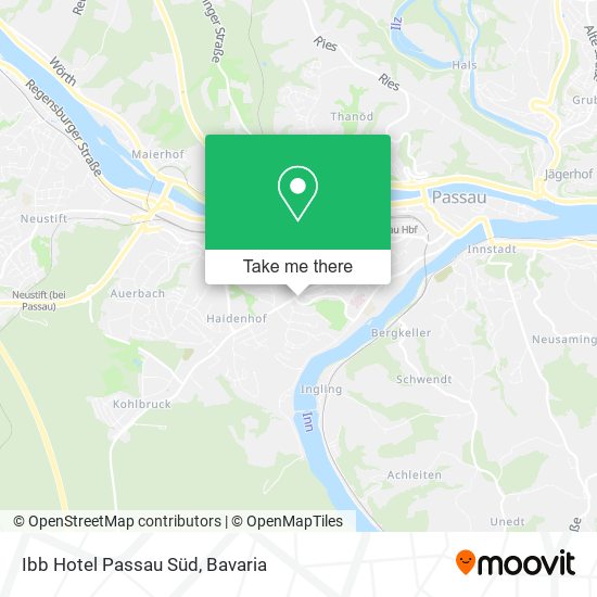 Ibb Hotel Passau Süd map