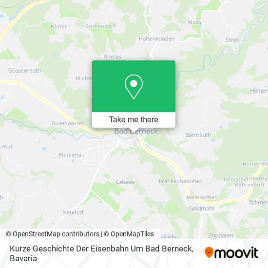 Kurze Geschichte Der Eisenbahn Um Bad Berneck map