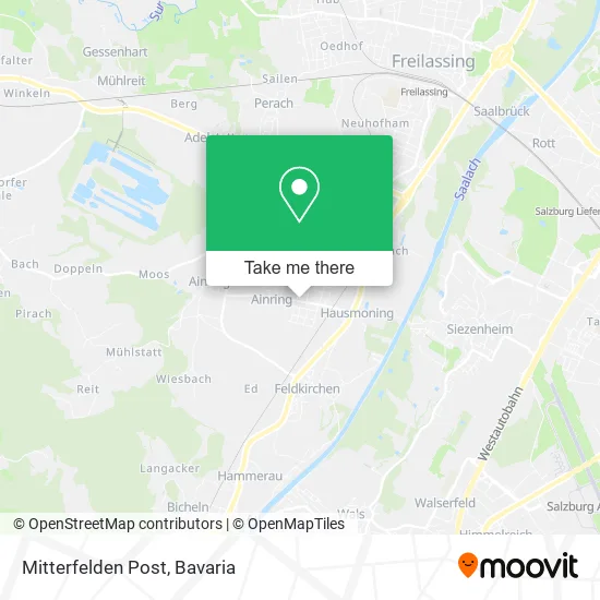 Карта Mitterfelden Post