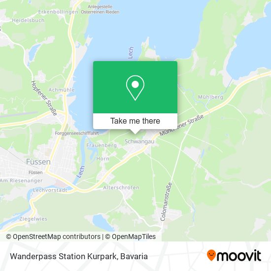 Wanderpass Station Kurpark map