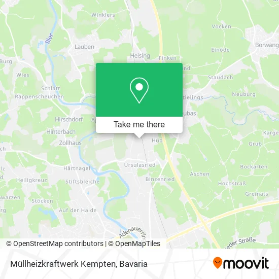 Карта Müllheizkraftwerk Kempten