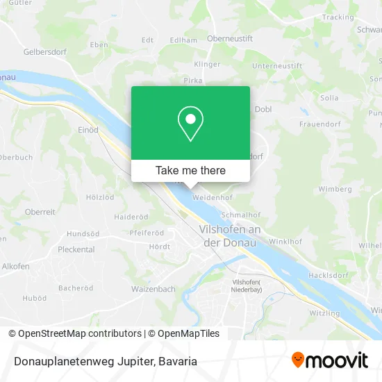Карта Donauplanetenweg Jupiter