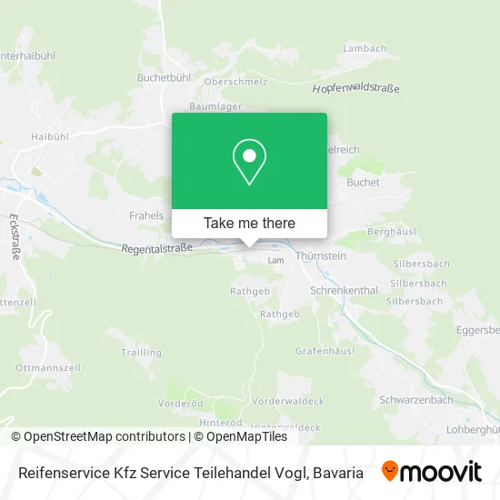 Карта Reifenservice Kfz Service Teilehandel Vogl