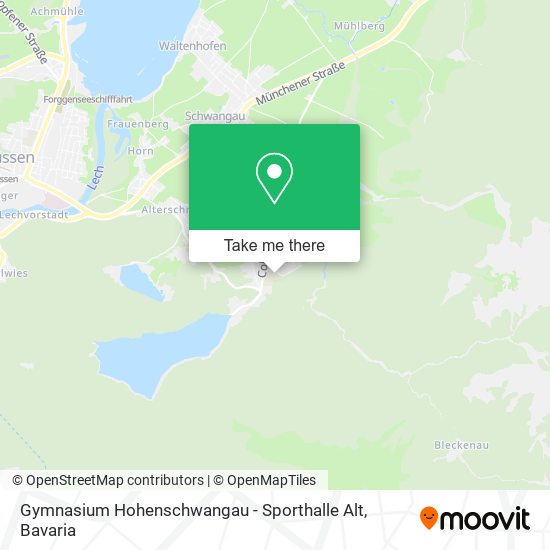 Gymnasium Hohenschwangau - Sporthalle Alt map