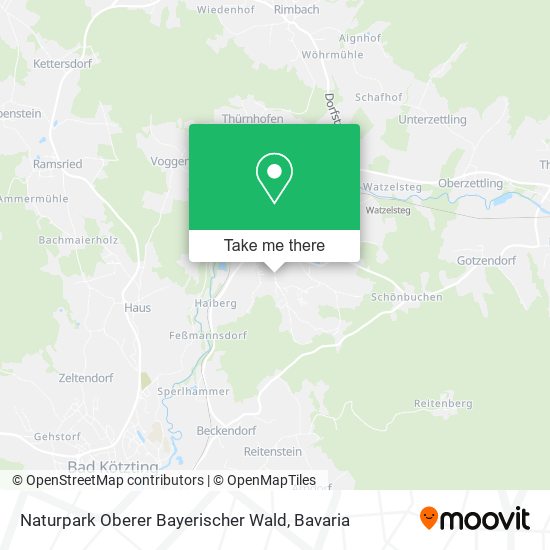 Naturpark Oberer Bayerischer Wald map