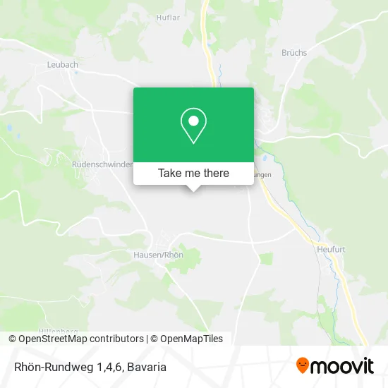 Карта Rhön-Rundweg 1,4,6