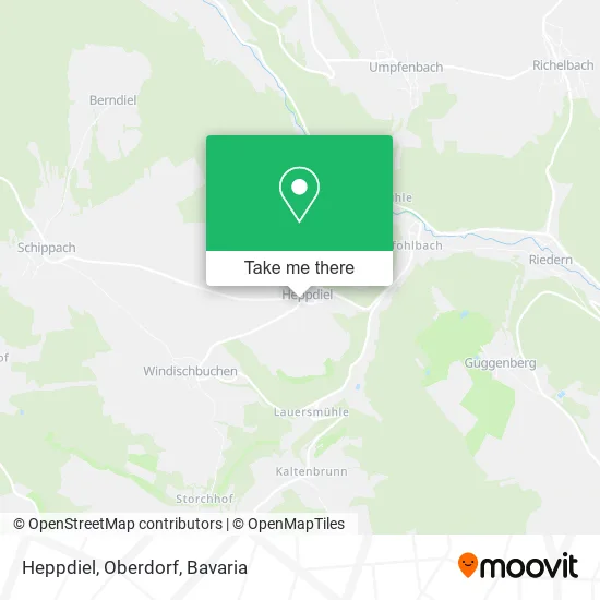 Карта Heppdiel, Oberdorf