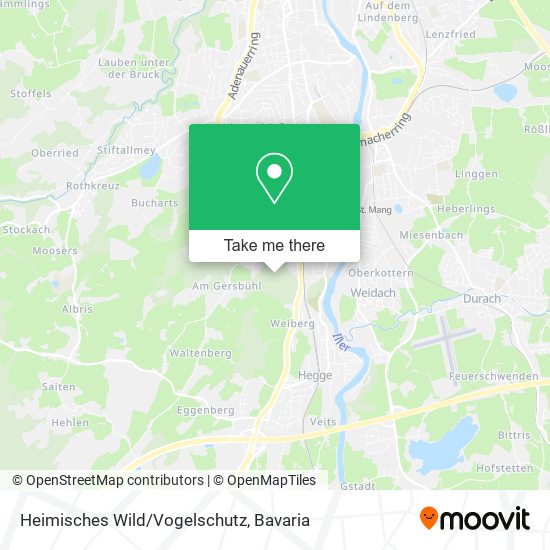Heimisches Wild/Vogelschutz map
