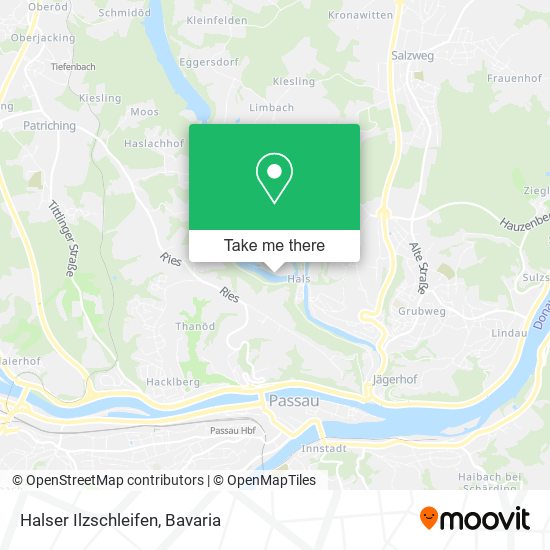 Halser Ilzschleifen map