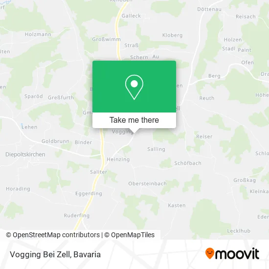 Карта Vogging Bei Zell