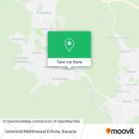 Карта Unterlind/Mehlmeisel Erllohe